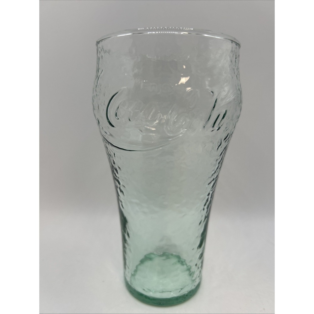 Vintage Original Green Dimple Pebble Enjoy Coca Cola Coke Textured Pop Glass